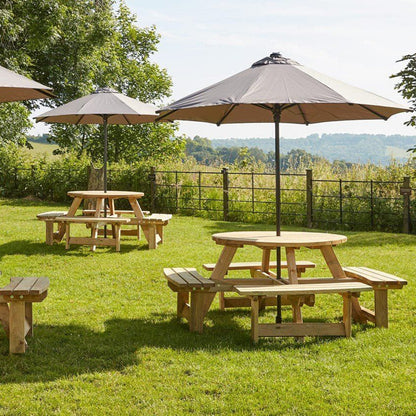 King Picnic Bench - 8 Seater Round