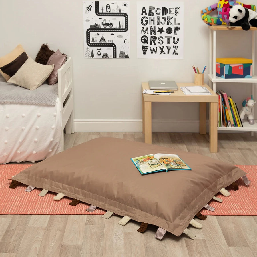 Sensory Touch Floor Cushions (Pack Of 2 - Blue or Natural)