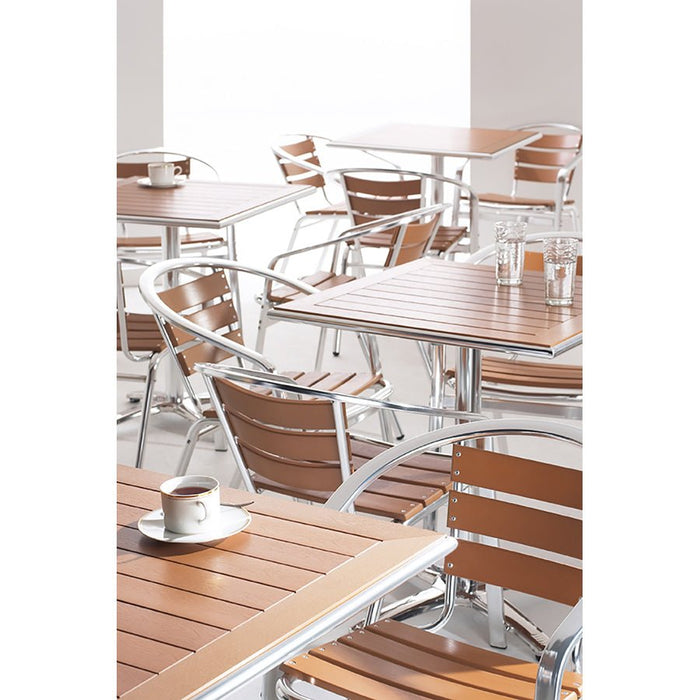 Paulo Cafe Square Table + Base Plate