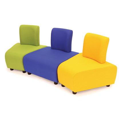 Zig Zag Primary Angled 30º Single Seat with Back for Kids