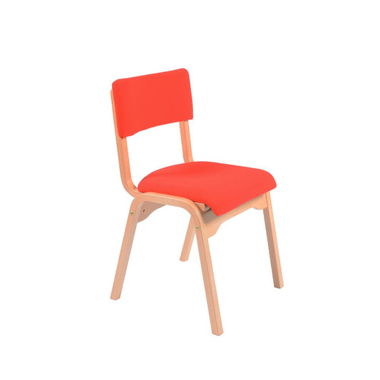 Heritage Beech Stacking Chair Fully Upholstered