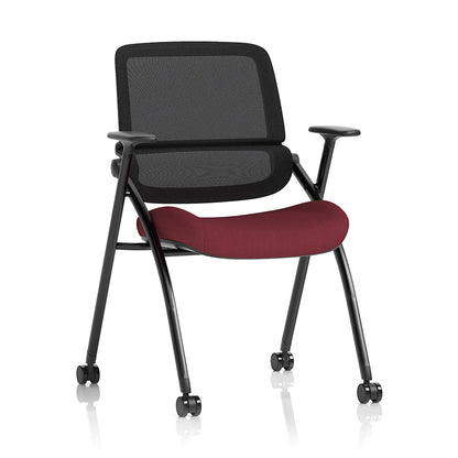 Capra Mesh Back Folding Office Training Chair in Bespoke Ginseng Chilli Colour