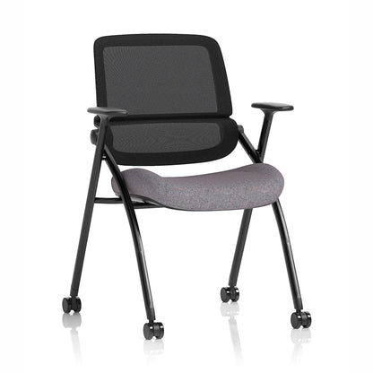 Capra Mesh Back Folding Office Training Chair in Bespoke Rivet Fuse Colour