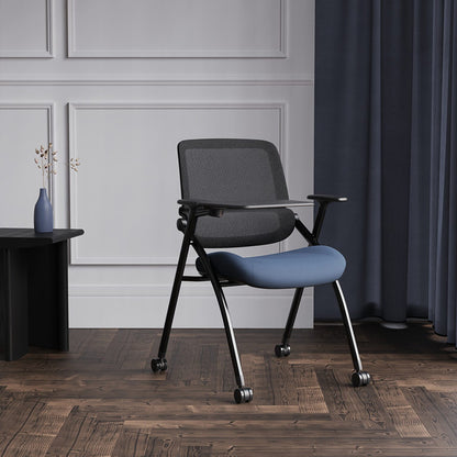 Capra Mesh Back Folding Office Training Chair with Writing Tablet in Bespoke Quest Limpet Colour Lifestyle Image