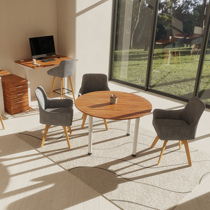 Impulse Round Table With Post Leg