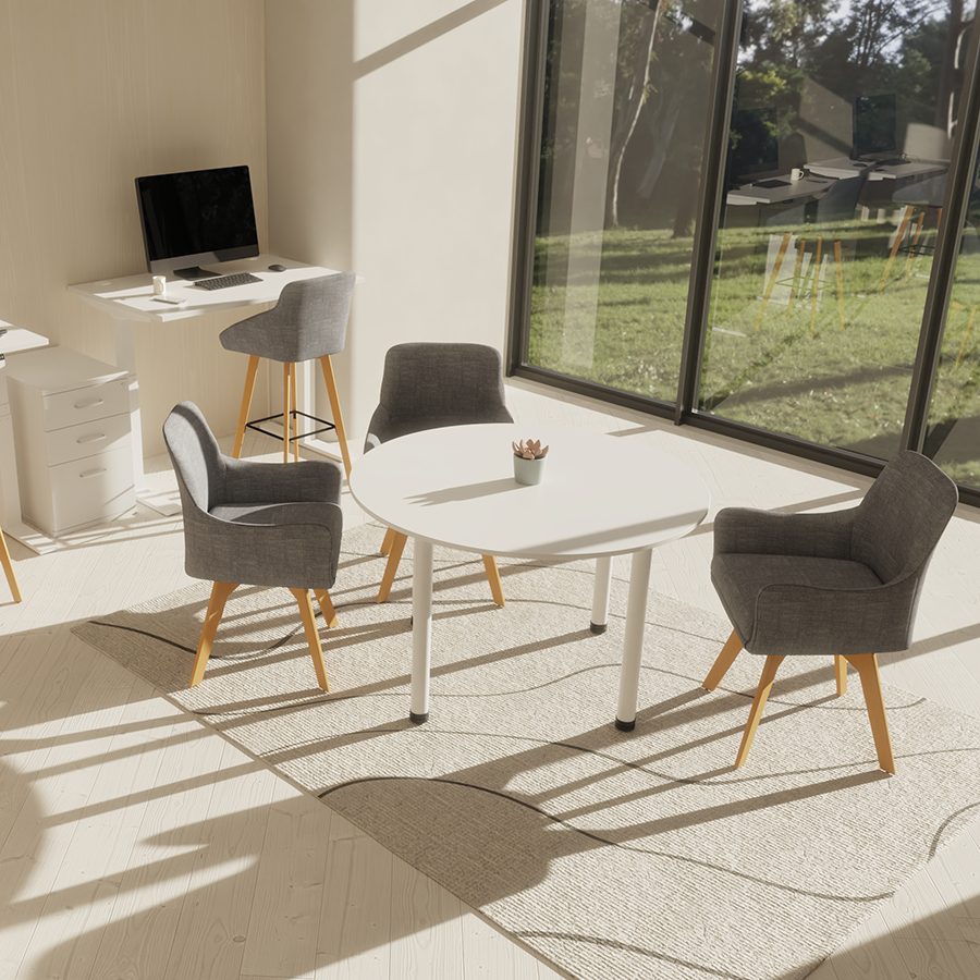 Impulse Round Table With Post Leg