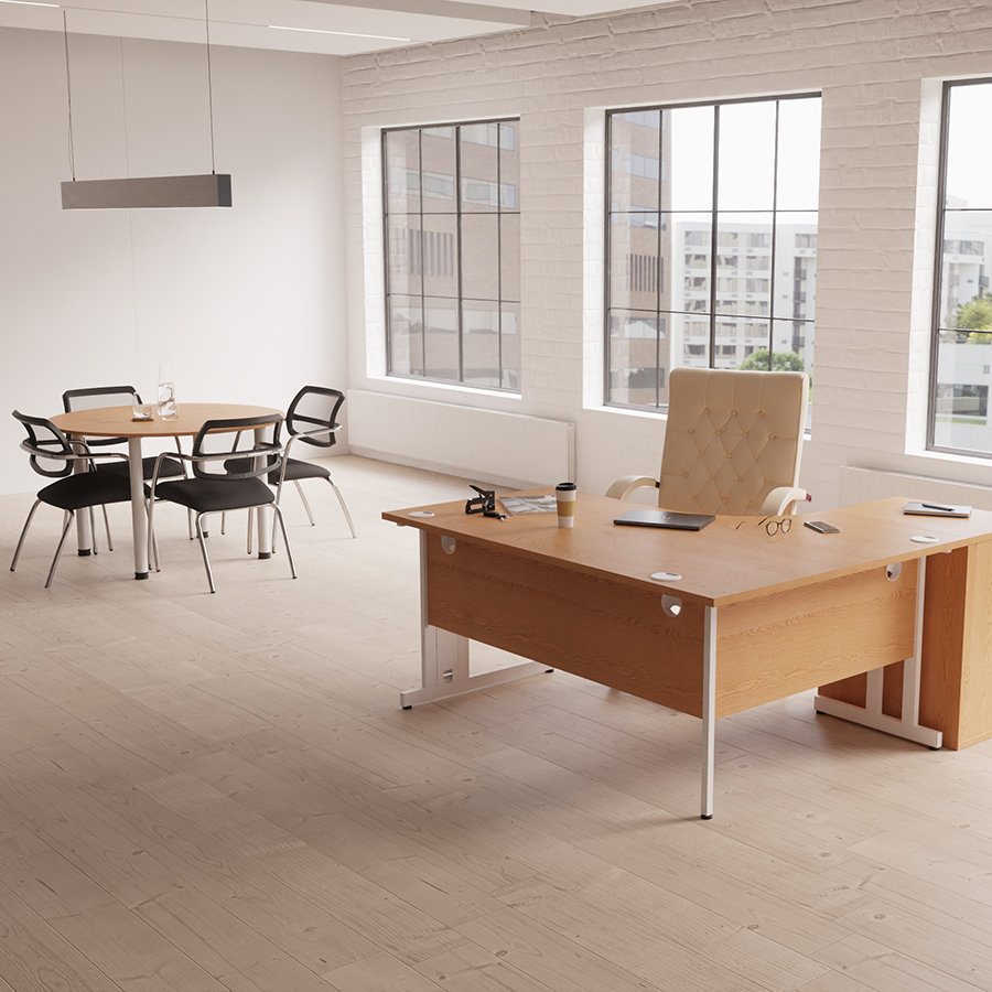 Impulse Round Table With Post Leg