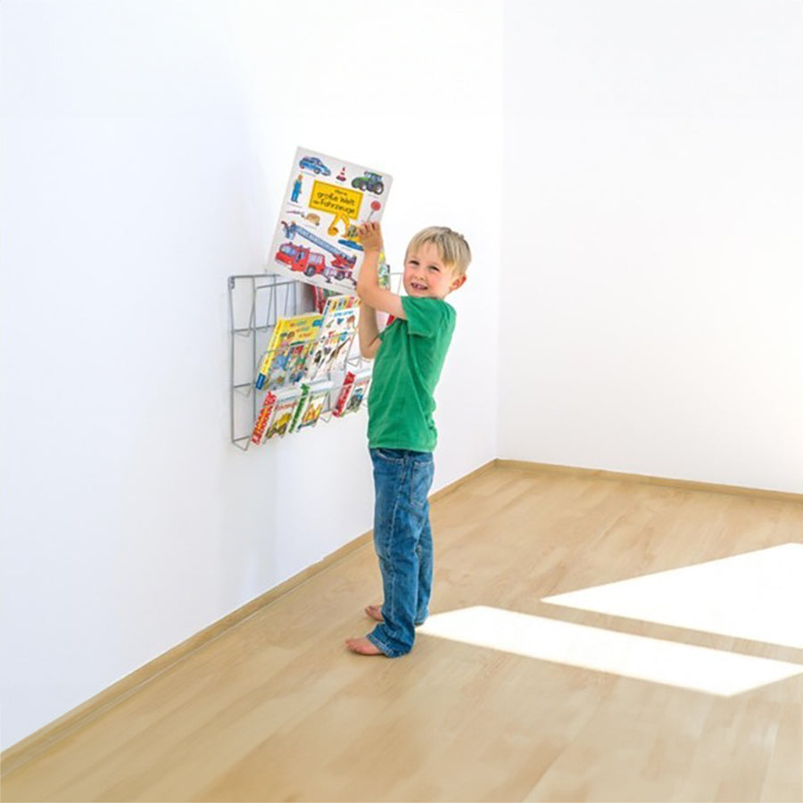 Cicada Horizontal Wall Mounted Book Rack - 3 Deep Shelves JR32440 4