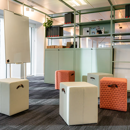 Colonnade Cube Square Pouffe