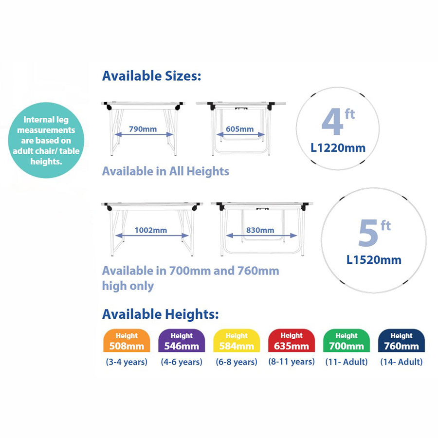 Contour 25 Round Folding Table Dimensions