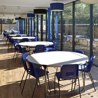 Contour 25 Round Folding Table dia.1220mm White Lifestyle Image