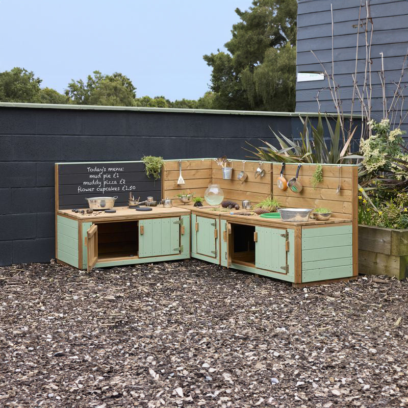 Cosy Country Green Corner Kitchen Outdoor Children's Kitchen 34198 1