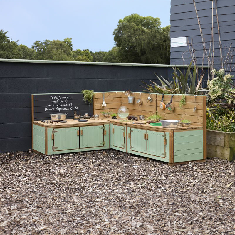 Cosy Country Green Corner Kitchen Outdoor Children's Kitchen 34198 2