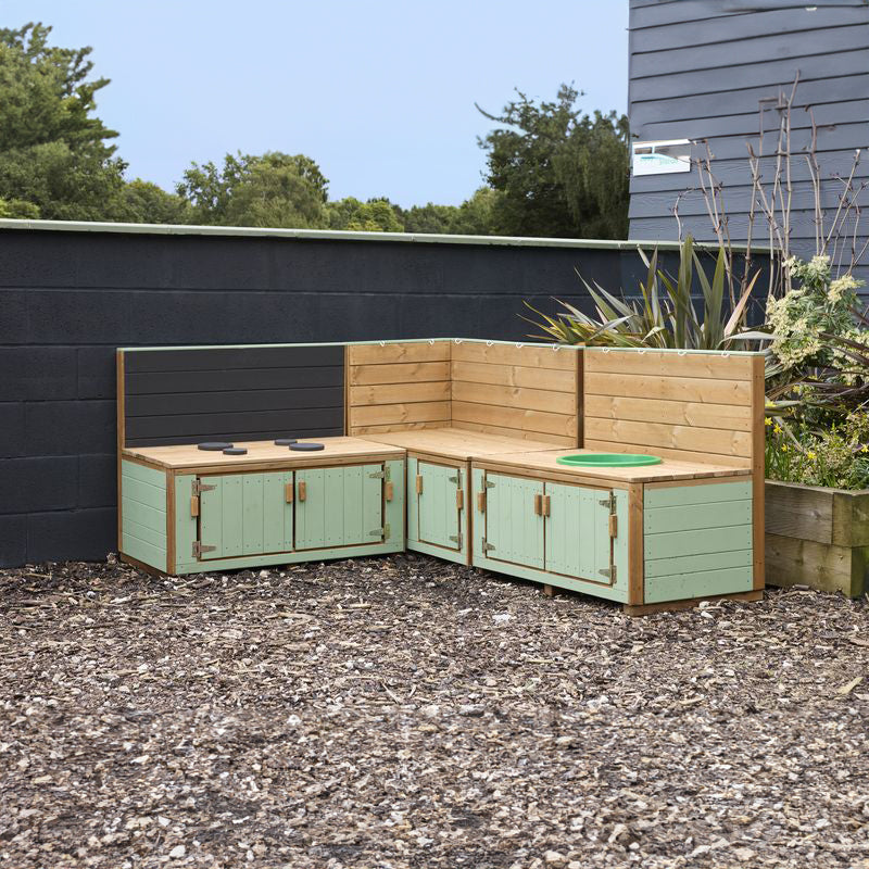 Cosy Country Green Corner Kitchen Outdoor Children's Kitchen 34198 3