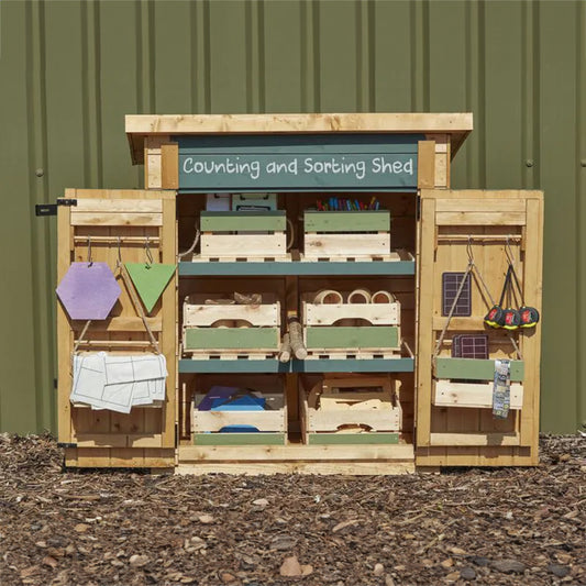 Cosy Curriculum Shed - Compact Maths Sorting Shed 34306-1