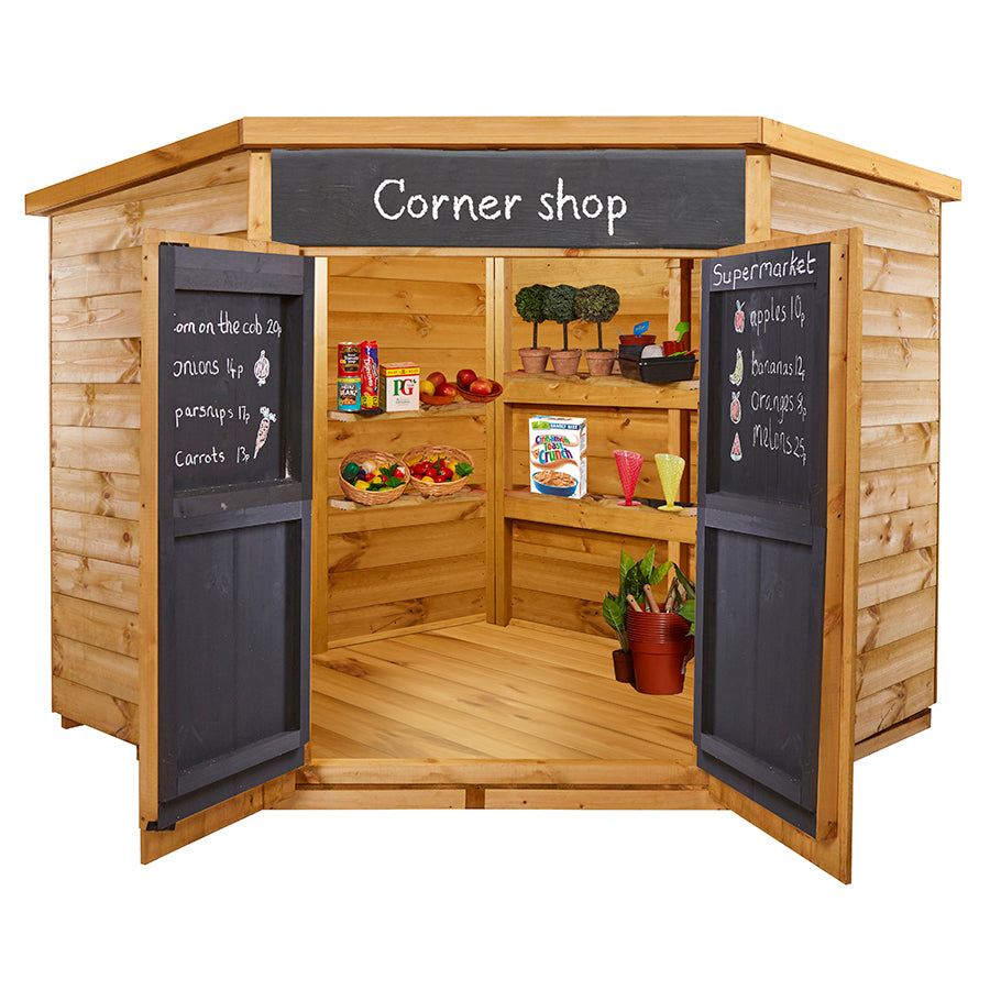 Cosy Large Wooden Corner Shop - (W)240cm 34866-1