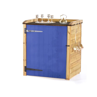 Cosy Texture Kitchen Shedlet with blue chalk door 32210-1 