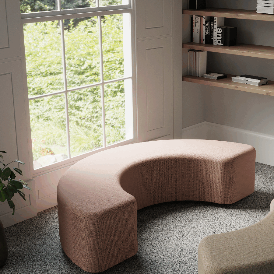 Harlestone Curved Stool in Single Tone - 90 or 180 degree curves