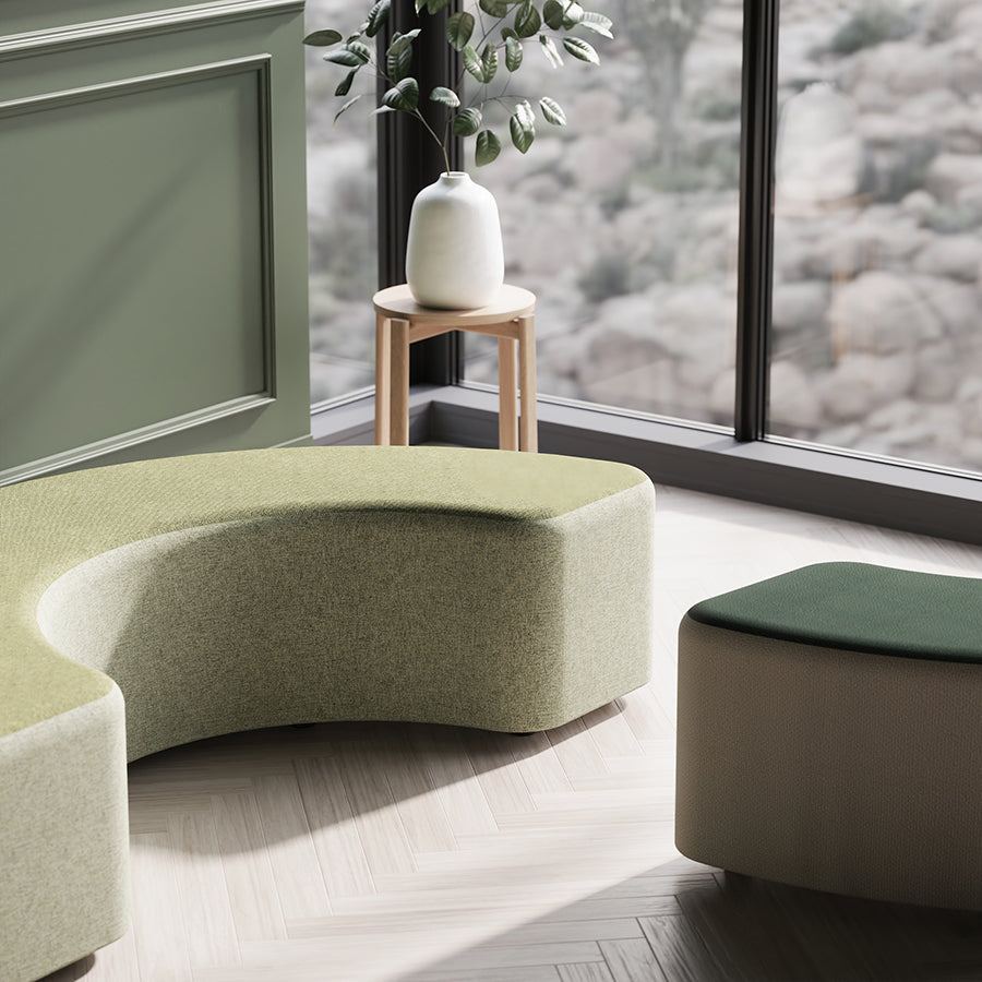 Harlestone Curved Stool in Single Tone - 90 or 180 degree curves