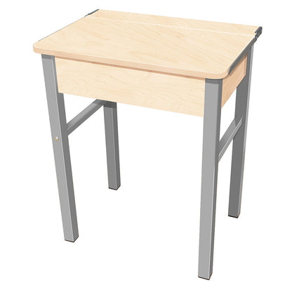 RetroModern Wooden Single School Desk