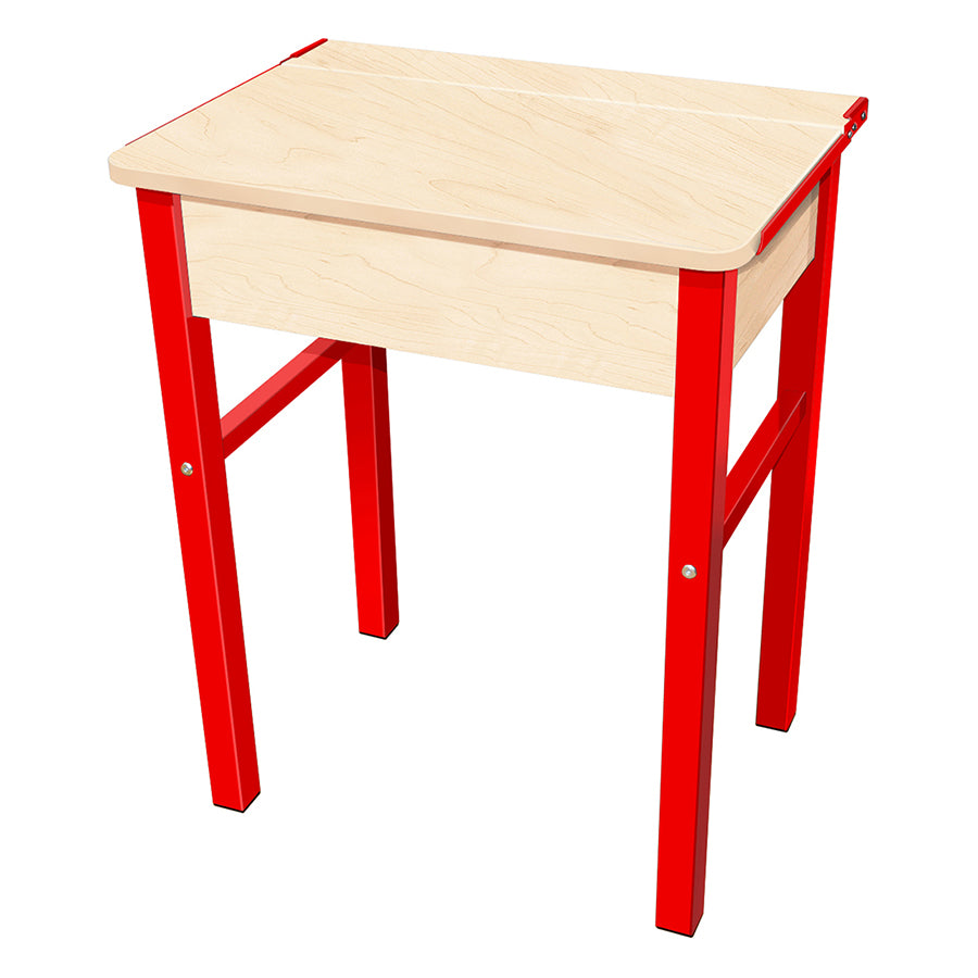 RetroModern Wooden Single School Desk