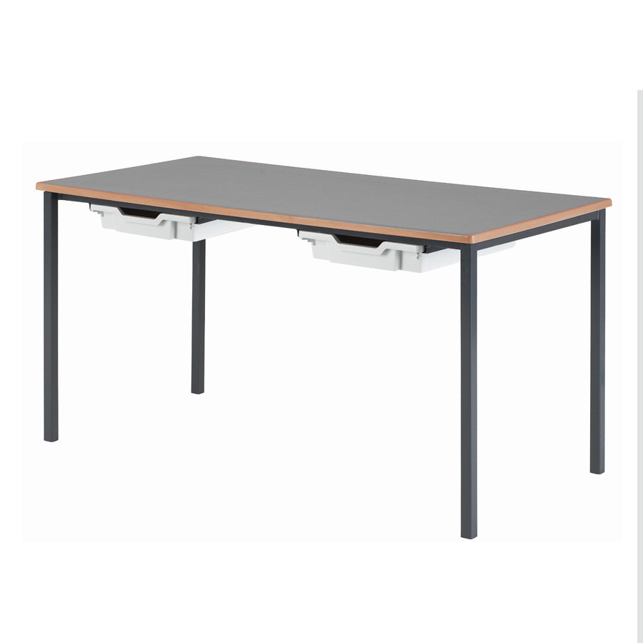 Morleys Fully Welded Classroom Table 1100x550 Rectangle MDF Edge with Tray