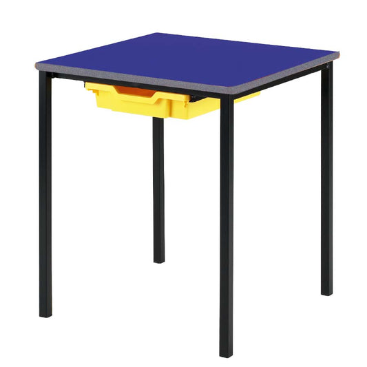 Morleys Fully Welded Classroom Table 600x600 Square Spray PU Edge with Tray