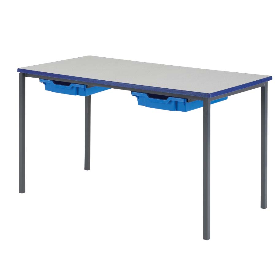 Morleys Fully Welded Classroom Table 1200x600 Square Spray PU Edge with Tray