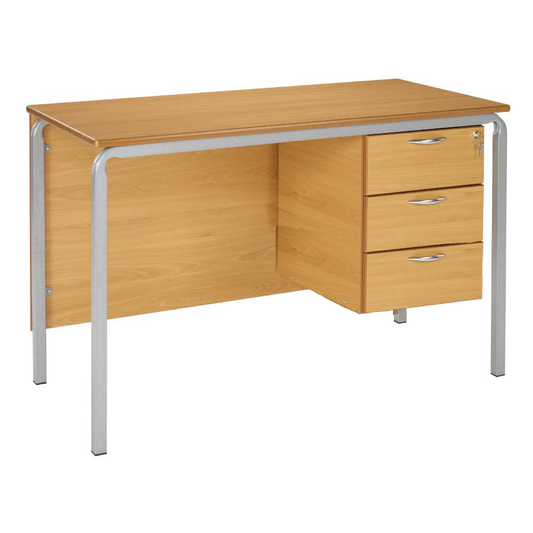 Morleys Teacher Desk 1200X600 MDF Edge 3 Drawer