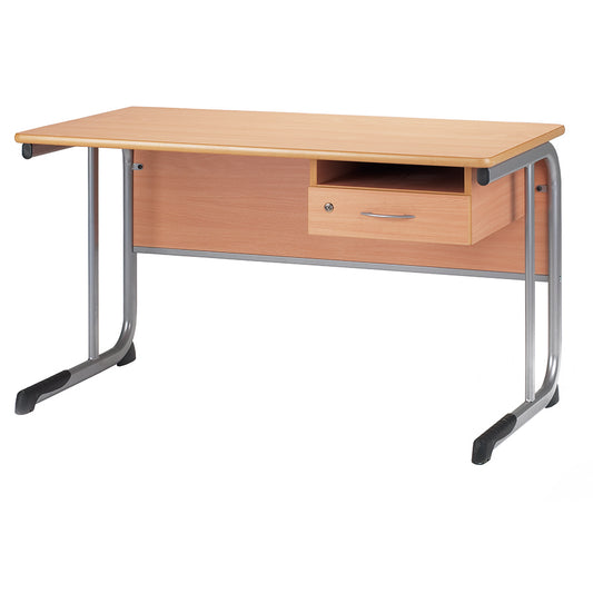 Alpha® Teachers Desk With Three Lockable Drawers