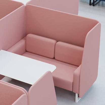 Brixworth Booth in Single Tone - 2 Seater with Grey Table