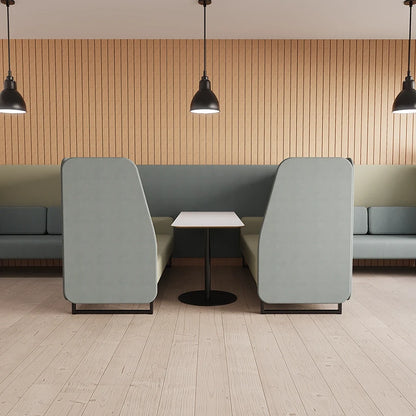 Brixworth Booth in Single Tone - 2 Seater with Grey Table