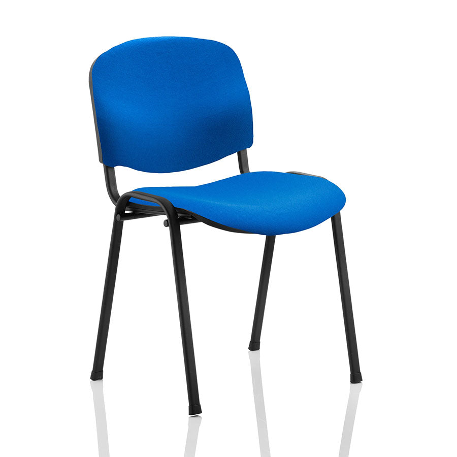 Dynamic ISO Stacking Visitor/Conference Chair BR000057 Black Frame with Blue Fabric Seat and Back