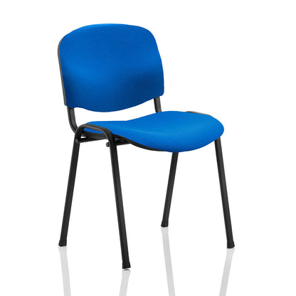 Dynamic ISO Stacking Visitor/Conference Chair BR000057 Black Frame with Blue Fabric Seat and Back