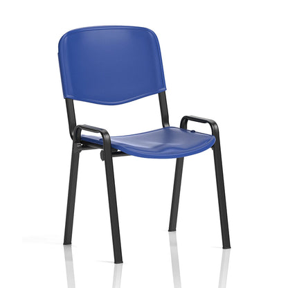Dynamic ISO Stacking Visitor/Conference Chair BR000058 Black Frame with Blue Polypropylene Seat and Back