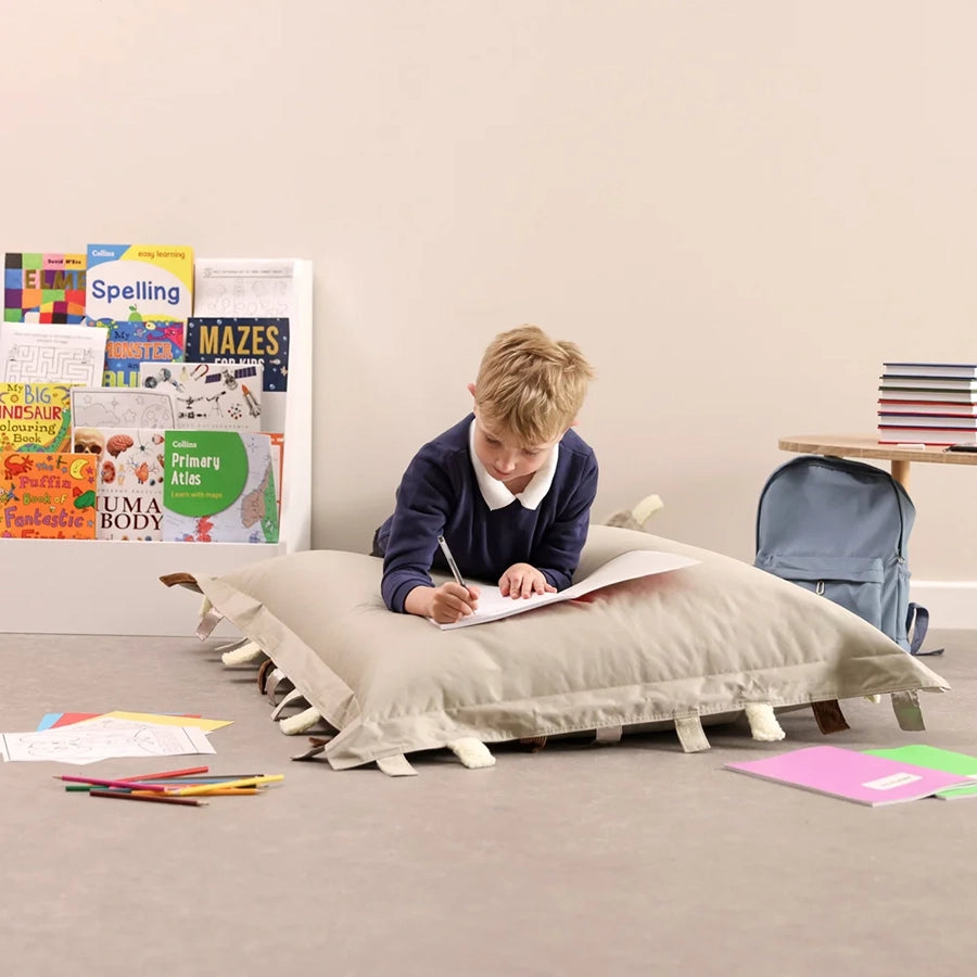 Eden Learning Touch Tags Water-Resistant Giant Floor Cushion Bean Bag  Natural ED1TAGOD005 97983 4