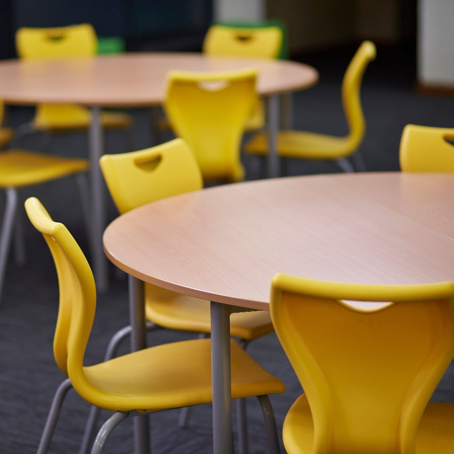 EN Classic 4 Leg Poly Chair Yellow CS300001 Lifestyle Image