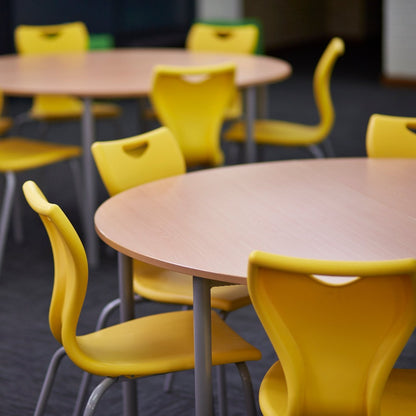 EN Classic 4 Leg Poly Chair Yellow CS300001 Lifestyle Image