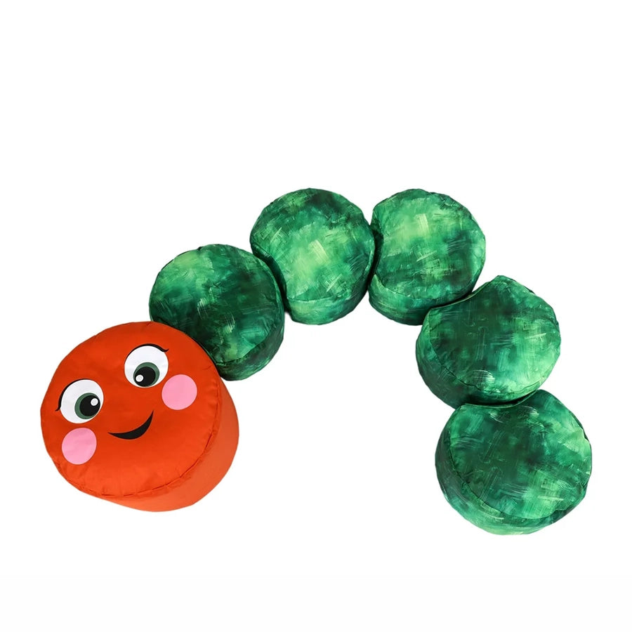 Eden Learning Carrie Caterpillar Bean Bag Stool Set ED1ZOOCAT6STL MB31455 1