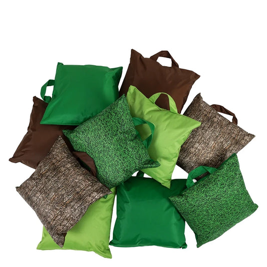 Eden Learning Learn About Nature Nature Print Square Grab & Go Cushions (Pk 10) ED10CUSHMIX-NAT 96123 1