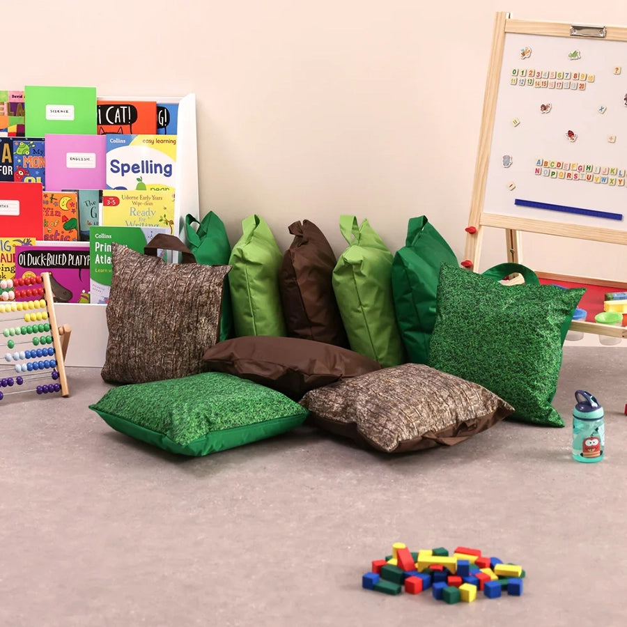 Eden Learning Learn About Nature Nature Print Square Grab & Go Cushions (Pk 10) ED10CUSHMIX-NAT 96123 2