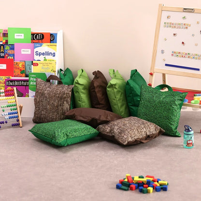 Eden Learning Learn About Nature Nature Print Square Grab & Go Cushions (Pk 10) ED10CUSHMIX-NAT 96123 2