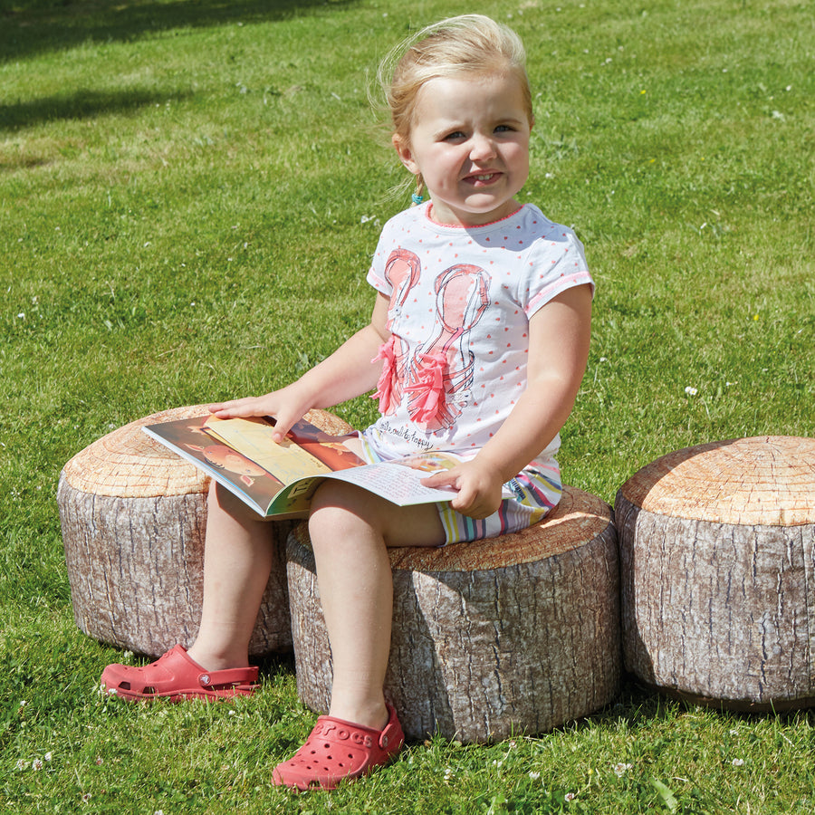 Eden Learning Learn About Nature Woodland Tree Stump Stools (Set Of 4)  ED4BUN-TREES 96120 5