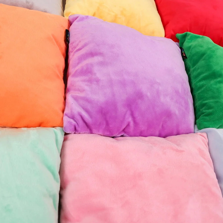 Eden Learning Small Bright Coloured Fleece Cushions - 10 Pack ED10CUSHFLBRI 96137 3
