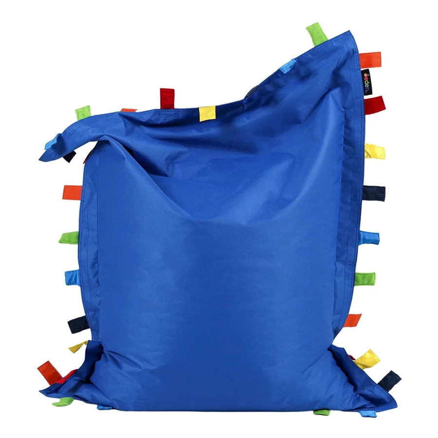 Eden Learning Touch Tags Water-Resistant Giant Floor Cushion Bean Bag  Blue ED1TAGOD013 87867 1