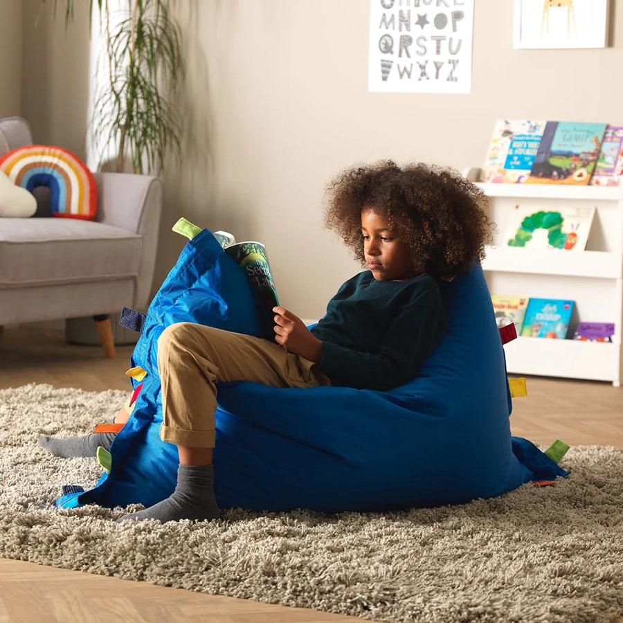 Eden Learning Touch Tags Water-Resistant Giant Floor Cushion Bean Bag  Blue ED1TAGOD013 87867 3