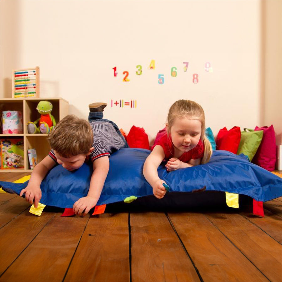 Eden Learning Touch Tags Water-Resistant Giant Floor Cushion Bean Bag  Blue ED1TAGOD013 87867 4