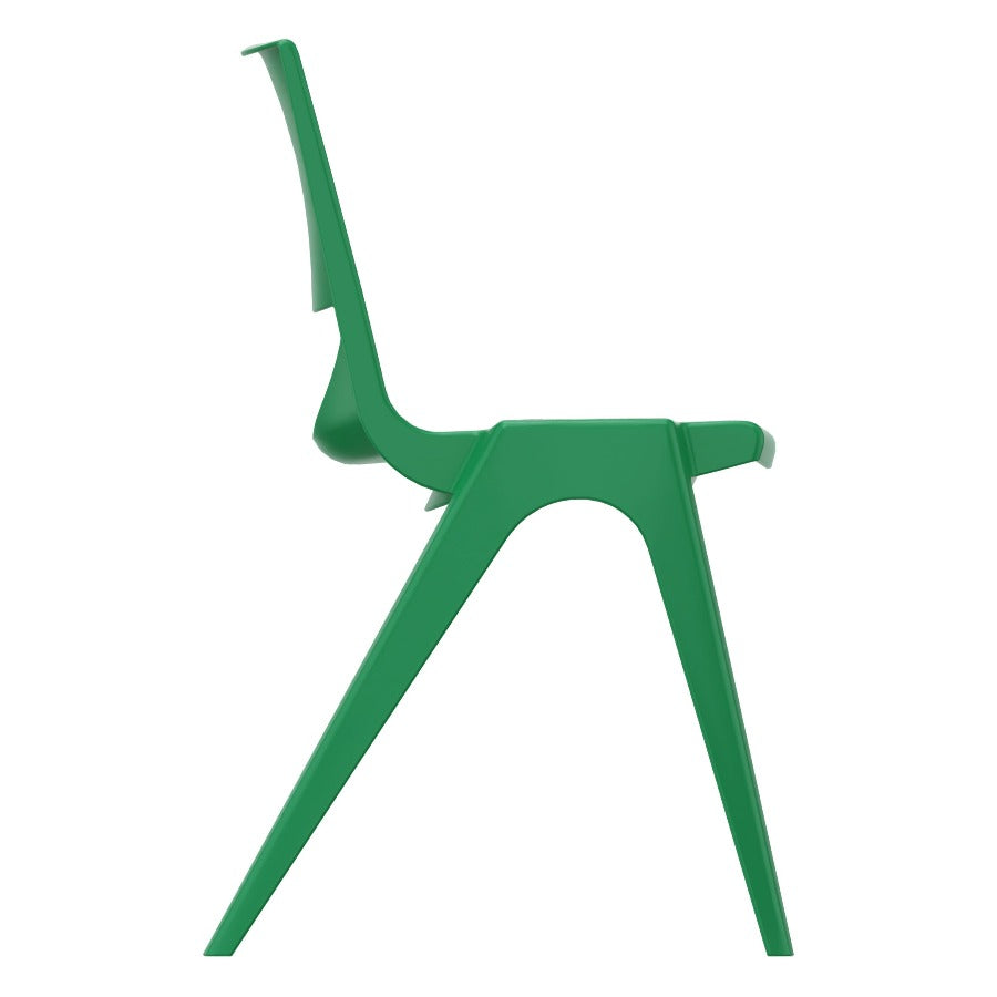 En One Chair One Piece Poly Green Side View