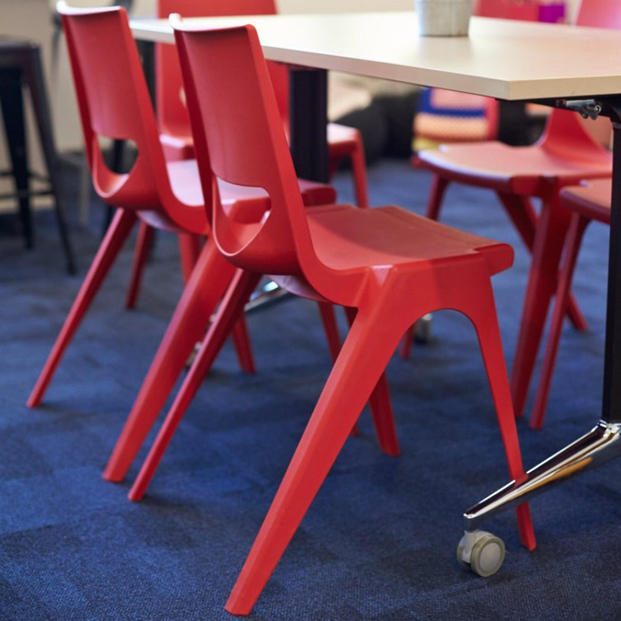 En One Chair One Piece Poly Red Lifestyle Image 2