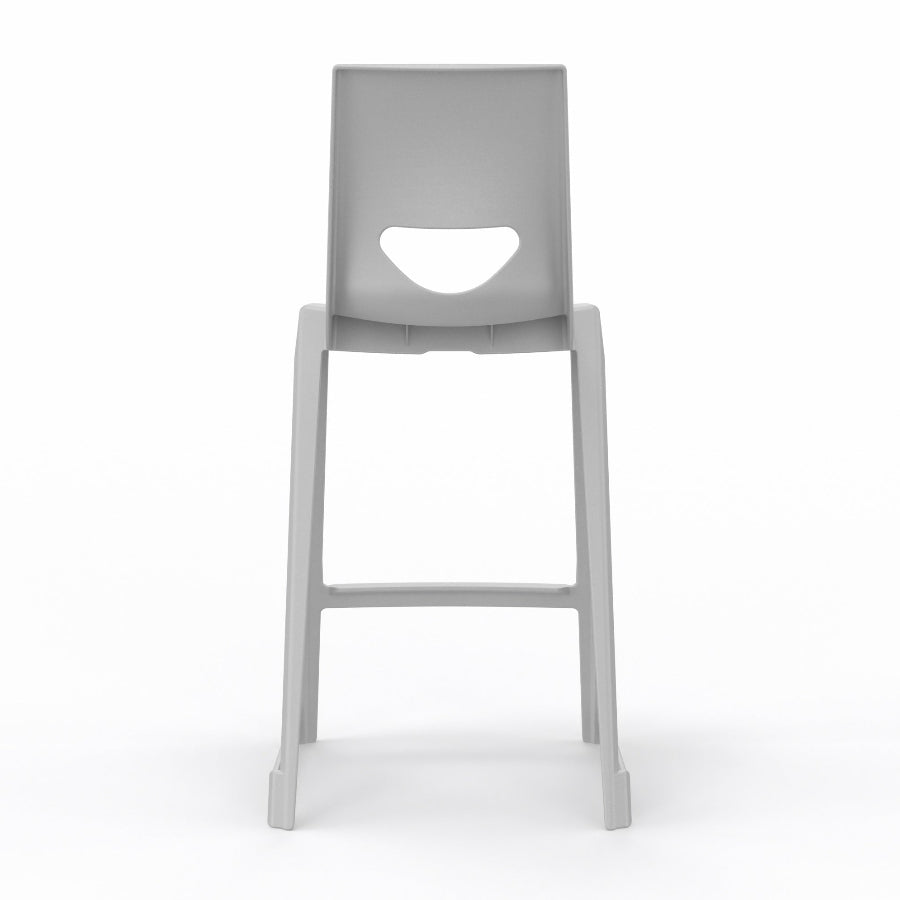 En One High Chair Poly Cool Grey Back View